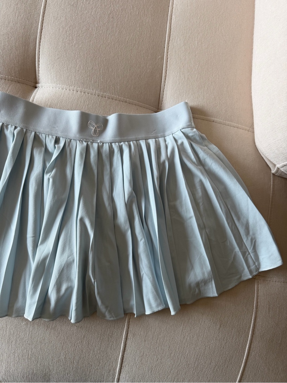 Aritzia TNA Light Blue Pleated Mini Skirt